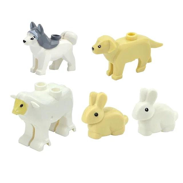 DIY Creative Model Cute Animal MOC Building Blocks Brick Little Pet Zoo Dog Duck Tortoise Penguin Cat Pig Bird Rabbit Toys