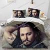 3D Printing Johnny Depp Series Comforter Bedding Set,Duvet Cover Bed Set Quilt Cover Pillowcase,king Queen Size Bedding Set Kids