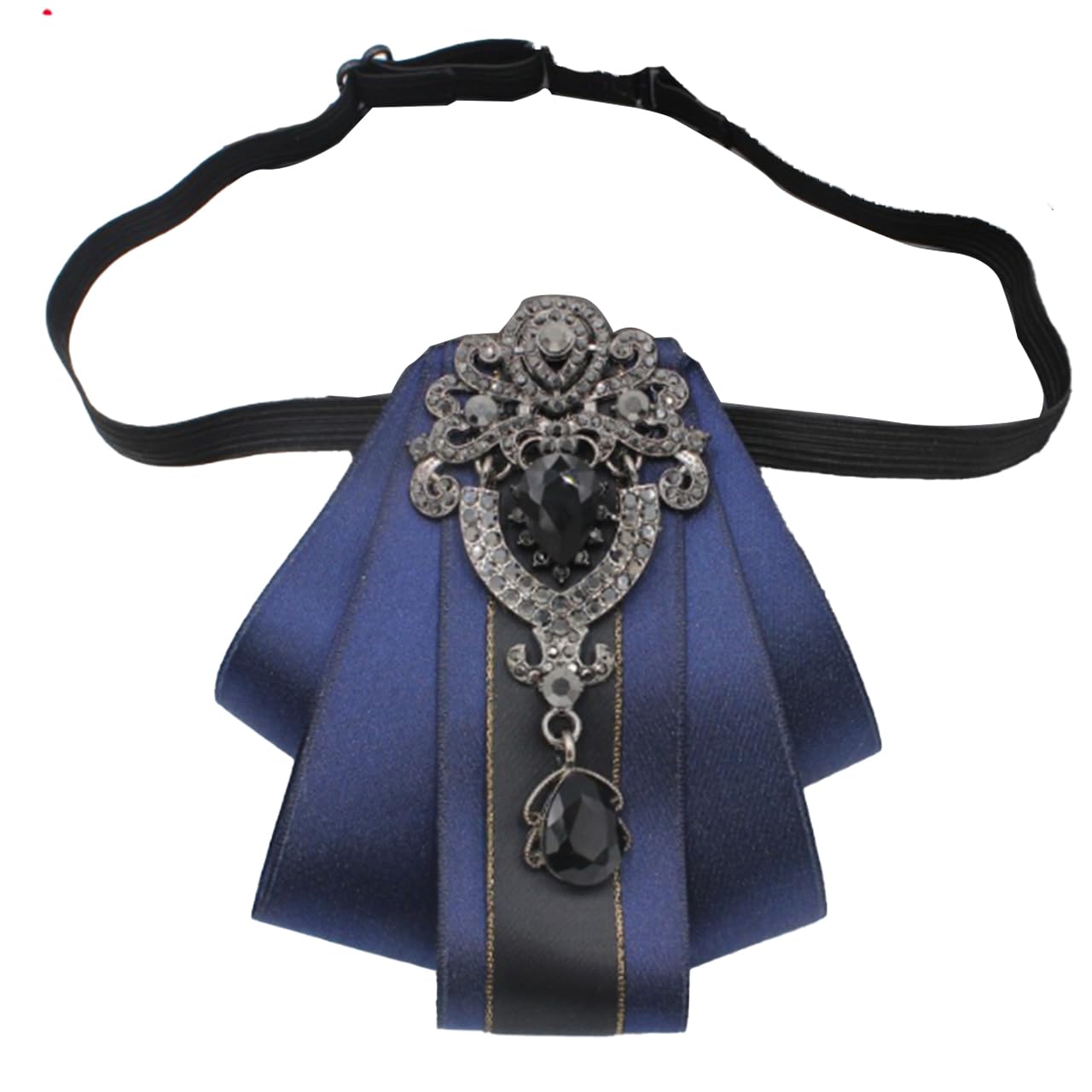 [start.side] Necktie, Bow Tie, Unisex, Men s & Women s, Formal, Uniform, Bow Tie, Wedding, Bow Knot, Brooch Tie (Blue)