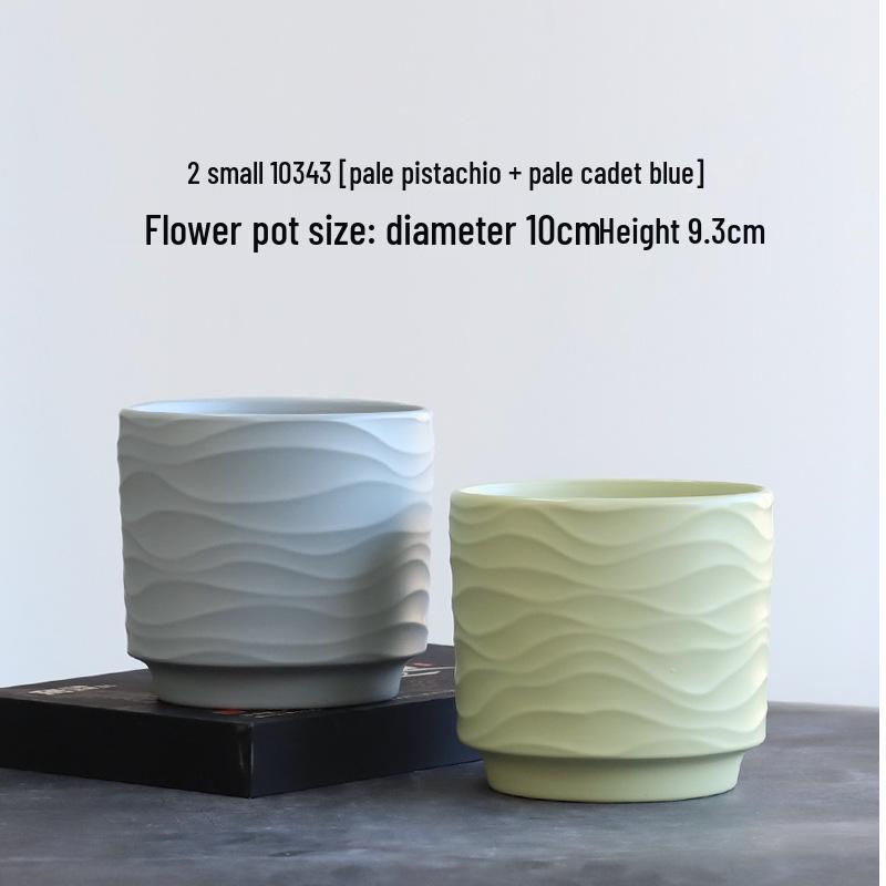 Nordic Minimalist Ceramic Flower Pot with Tray for Phalaenopsis, Orchid, and Succulent Plants