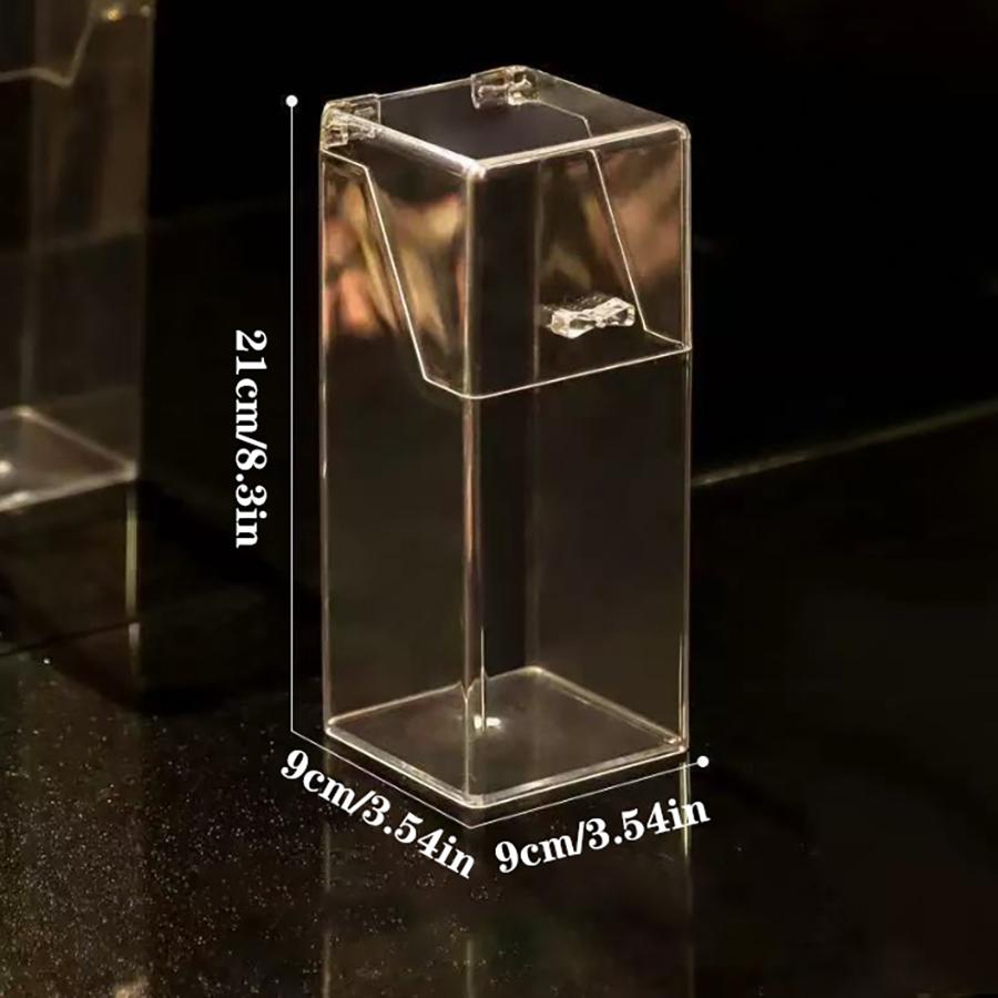 Mundschutzspender Acryl Aufbewahrungsbox Organizer Hygienestation mit Deckel für Einwegmasken, Tischhalter, Maskenetui