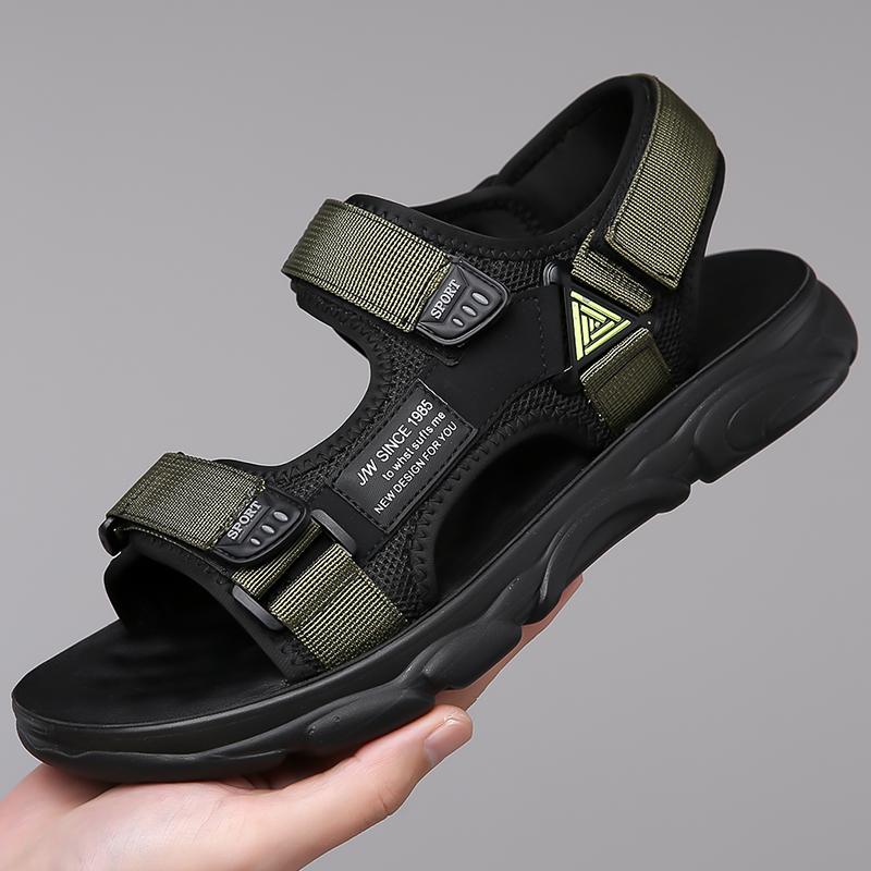

Summer Men Sandals Soft Breathable Comfortable American Brand Beach Shoes Men Adventure Travel Sandals Men Sizes 38-44 44 зелёный