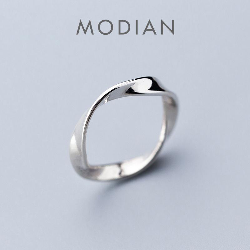 

Minimalist Spin Wave Rings for Women Fashion 925 Sterling Silver Simple Geometric Ring Fine Jewelry 2020 New Design 8
