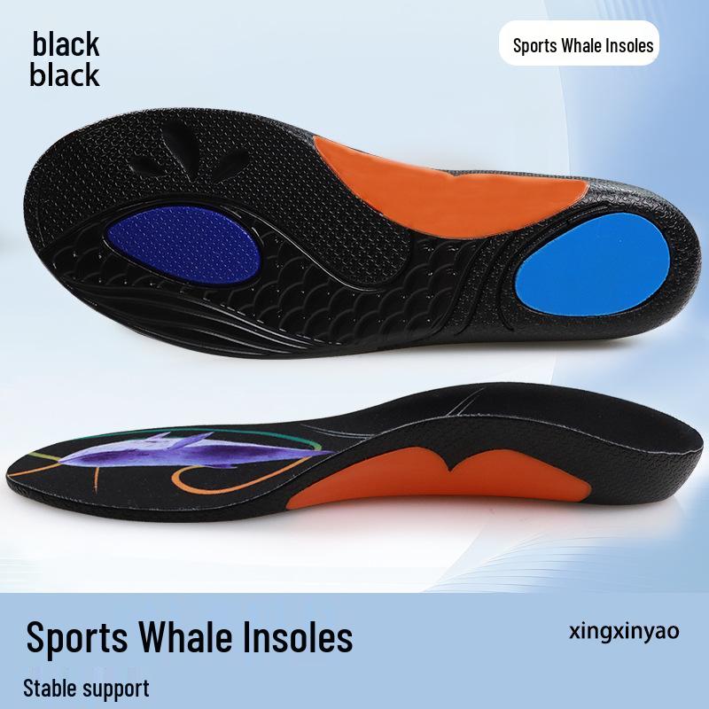

Whale Pad Orthotic Insoles for Flat Feet: Arch Support, Shock Absorption, Sweat Absorption, Breathable Comfort 45-46 (Trimmable)