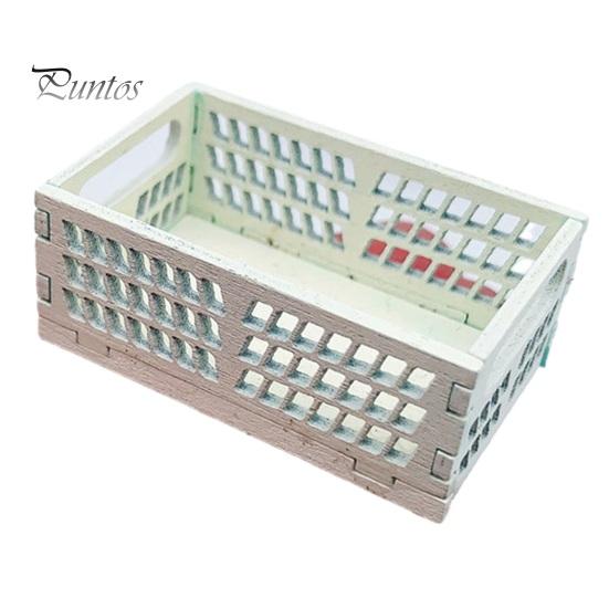 

Миниатюрный кухонный ящик для хранения овощей, мини-деревянная корзина, милый аксессуар для кукольного домика, мебель для улучшенных миниатюрных сцен белый