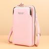 2022 Lychee Grain Solid Color Crossbody Shoulder Bag for Women - Korean Fashion Mobile Phone and Wallet Holder