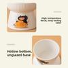 Cartoon Ceramic Cat Bowl Cute Dog Food Feeding Basin Pet High Foot Bowl  Water Container