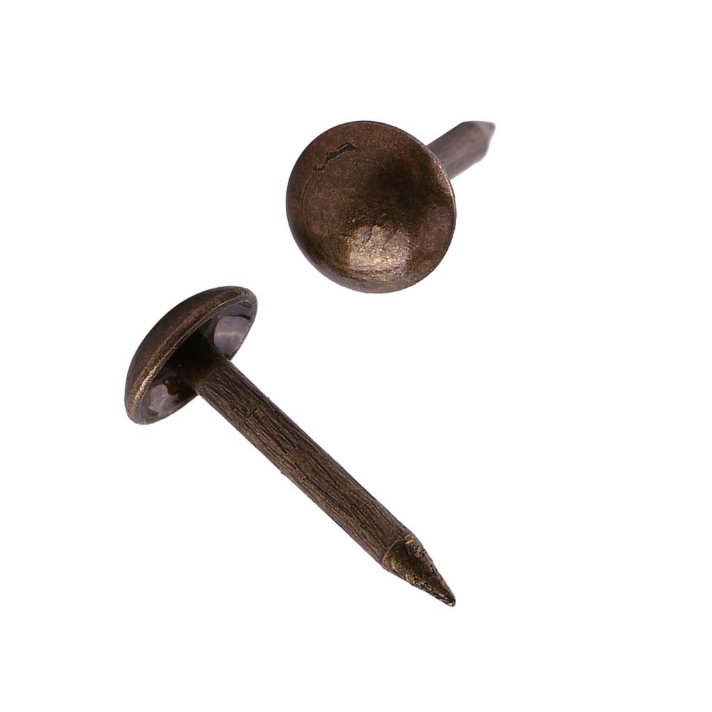 100pc Vintage Upholster Nails Bronze Metal Tag Furniture Sofa Shoe Door Decorative Tack Stud