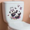 Cartoon Painted Panda Flower Butterfly Bathroom Toilet and Home Decoration Stickers