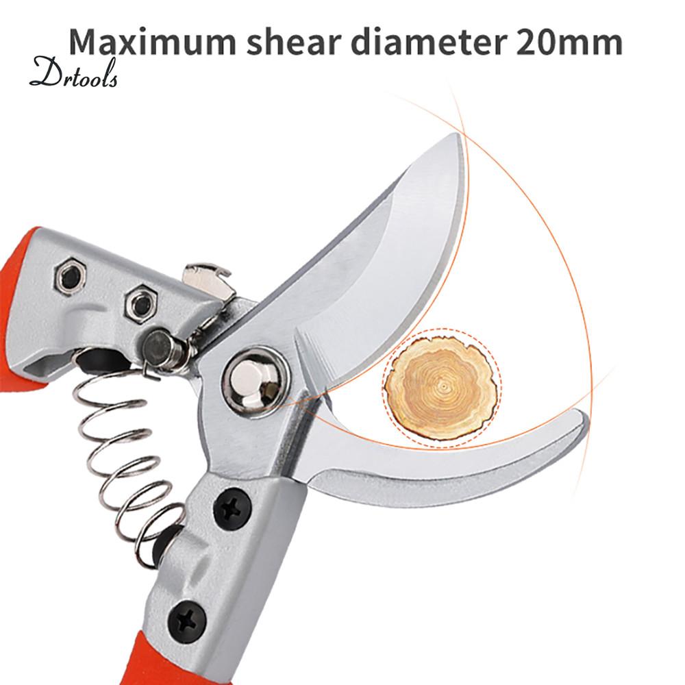 Anti-slip Gardening Scissor Grafting Pruning Shear Hand  Stainless Steel Fruit Tree Cutting Tools Bonsai Pruners Secateurs GT001