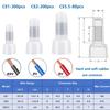 250pcs Nylon Insulated Closed End Crimps Connector Wire Crimps Caps Security Device Connector for Various Gauges Wire  