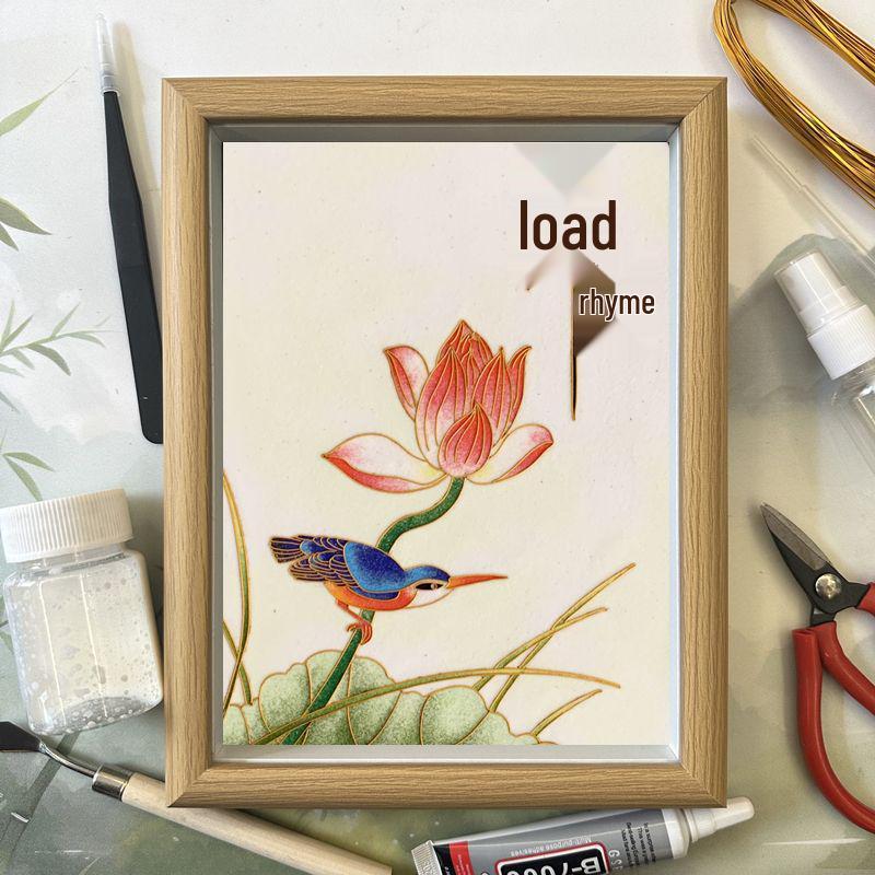 Cloisonné Enamel Painting Kit: Handmade Heritage Gift & Photo Frame Display