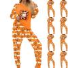 Women's Halloween Printed Long Sleeve Long Pants Pajama Set