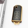 2/3 Button Gold Edge Tpu Flip Folding Keyless For Mazda 3 5 6 Series M6 Rx8 Mx5 Remote Car Key Case Fob Shell Holder Accessories