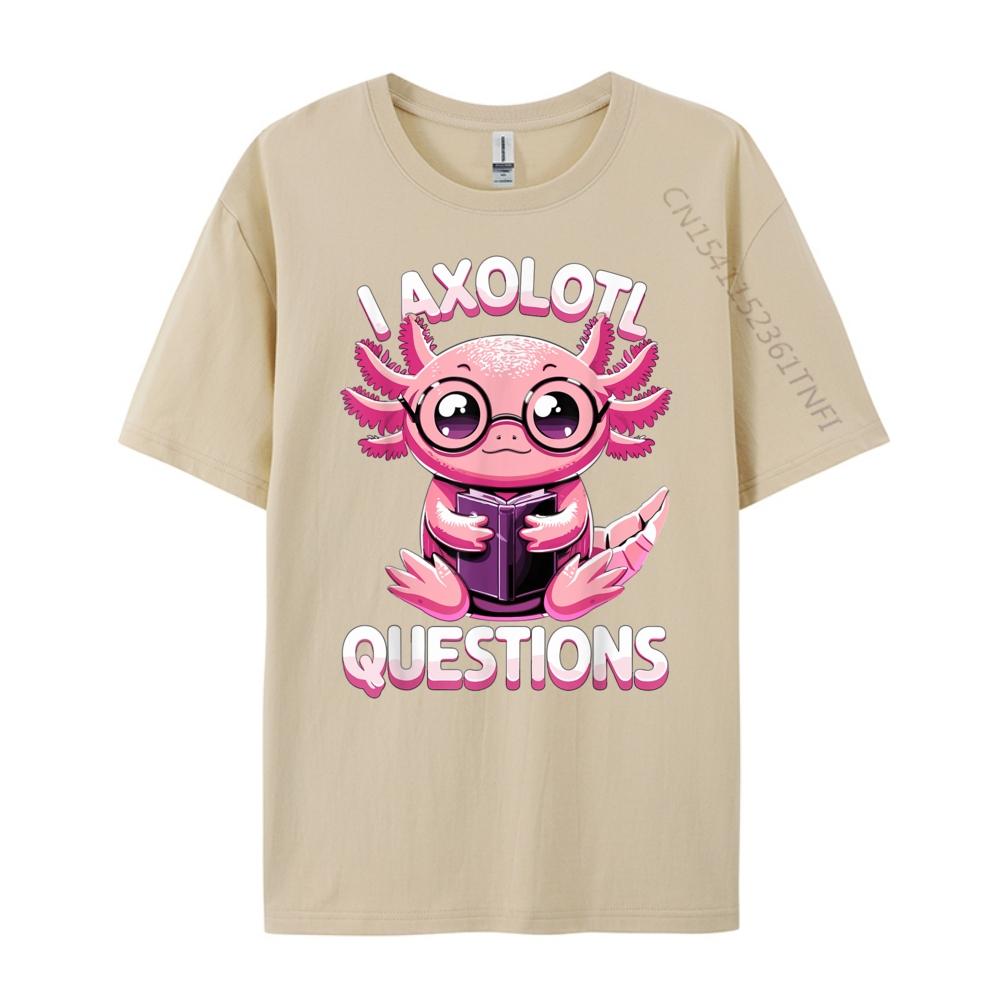 I Axolotl Questions Anime Kawaii Axolotl Kids Mens Designer Clothes T Shirt Men Leisure