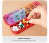 14-Grid Weekly Rainbow Magnetic Foldable Pill Organizer – Moisture-Proof, Portable, Compartmentalized Medicine Dispenser