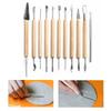 40-piece Pottery & Sculpture Tool Set: Carving Knives, Round Sticks, Needle Tools, Trimming & Silicone Pens