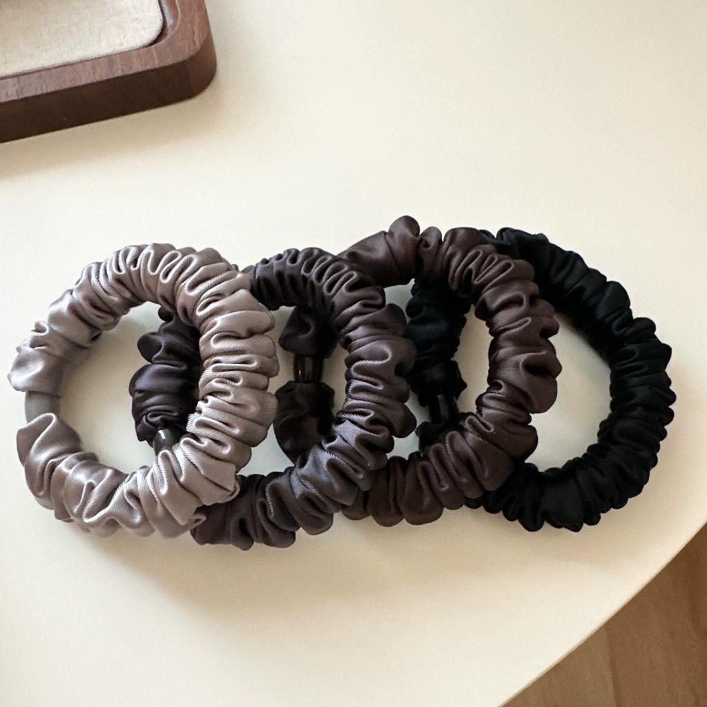 Premium Sense Satin Small Intestine Hair Band High Elasticity Durable Rubber Band Does Not Hurt Hair Rope Ball Head Women'S Hair Accessories