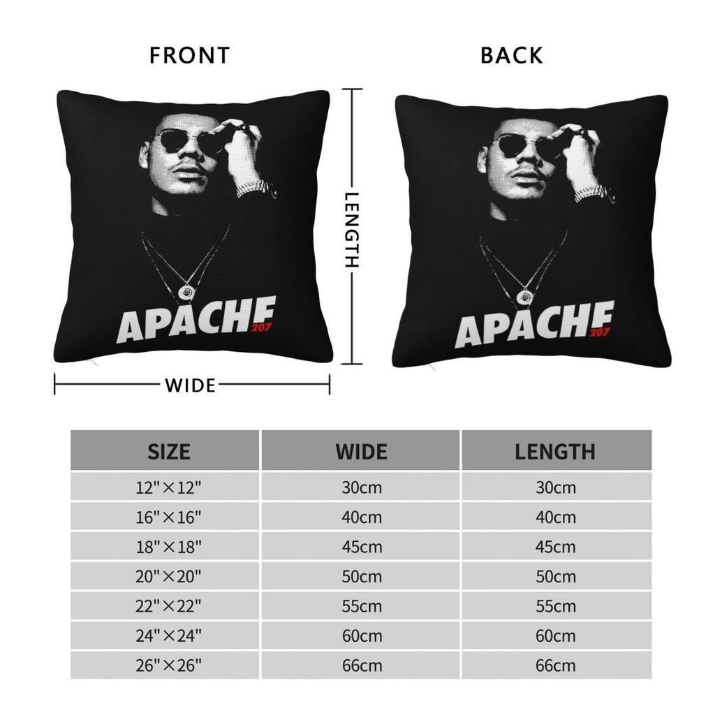Apache 207 Volkan Yaman Povlak na čtvercový polštářek na váleček Polyester Len Samet Tištěný Zip Dekor Polštářek na pohovku