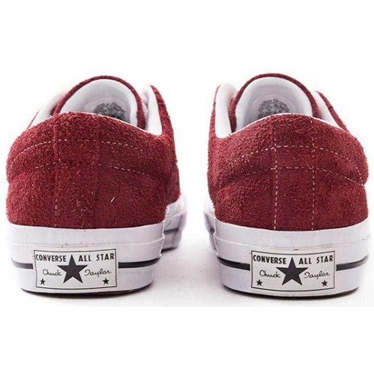 Converse One Star Suede Ox Deep Bourdeaux Unisex Sneakers Red White 158370C