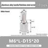 M6 Aluminum Alloy Knurled Hand Tightening Screw Bolt with Stainless Steel Handle