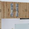 Wall Mounted Glass Cabinet LUCCA Artisan Oak 60 x 31 x 80 cm