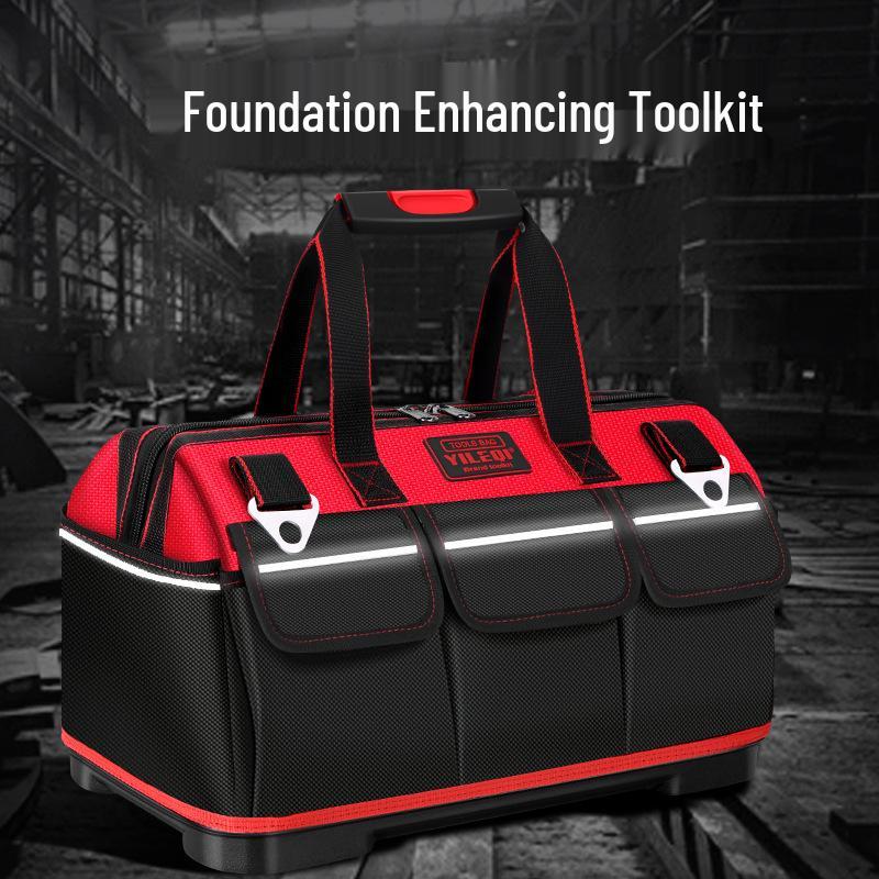 Bolsa de herramientas para electricista: Lona Impermeable y Duradera con Diseño Ampliado y Resistente al Desgaste para un Almacenamiento Conveniente y Multifuncional.
