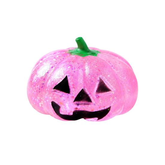 Relaxation Squeeze Ball 1/2/3Pcs Halloween Pumpkin Stress Relief Toy Creepy Head Glitter for Kids Adults Party Favors Fidget Toy