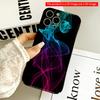 2DFlat Neon Smoke Flow Abstract Design All Inclusive Film Hard iPhone Case, Compatible with iPhone 18 Pro Max 17 16 15 14 13 12 11