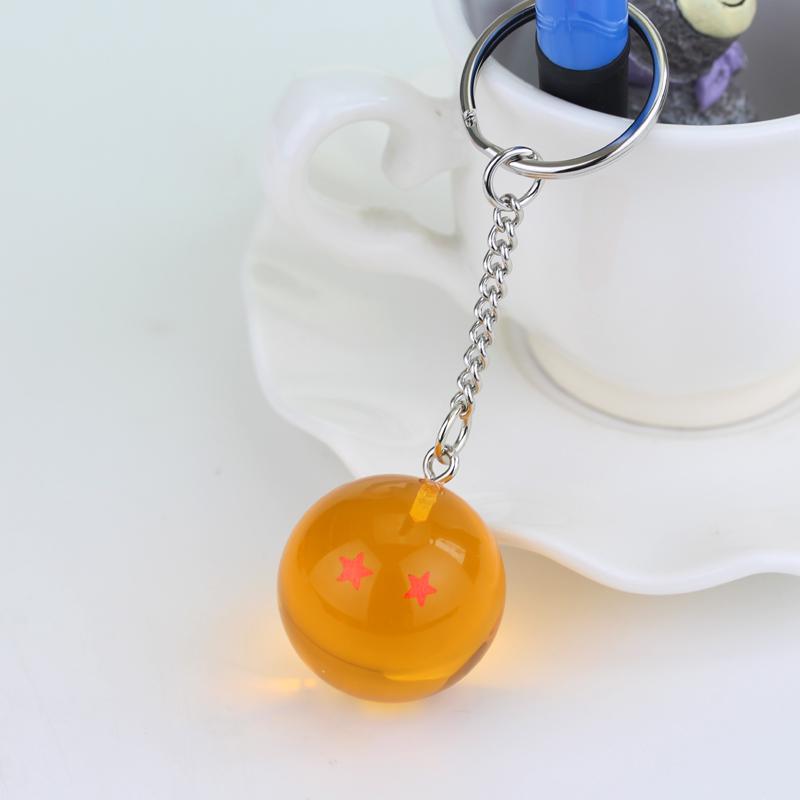 Japanese Anime Dragon Series 1-7 Stars Balls Z Stars Keychain Figures Toys Pendant Car Keyring Party Gifts Cosplay Props Jewelry