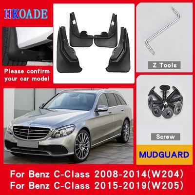 Car Fender Mud Flaps For Mercedes Benz Clase C W204 W205 W 204 205 2008- Mudguards Splash Guards Fender Mudflaps Car Fender