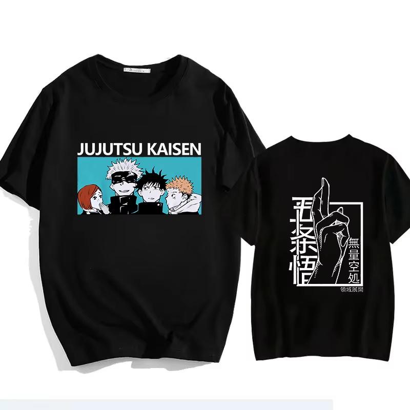 2026 Hot Sale Japanese Jujutsu Kaisen Gojo Anime T-shirt Man Woman Unisex Manga Gojo Satoru Graphic T Shirts Short Sleeve Tee