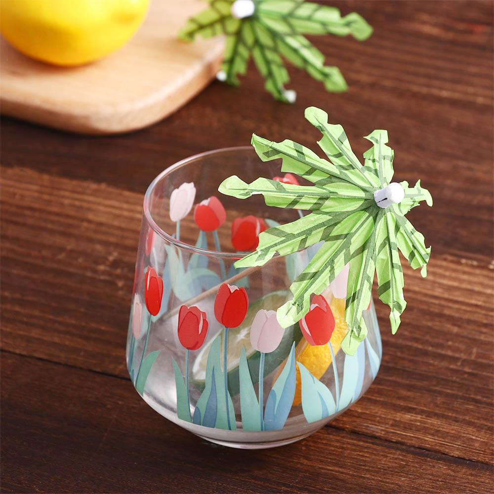 Tree Eco-friendly Toothpick Tropical Fancy Sticks Cocktail Skewer Appetizers Picks Paper Umbrella