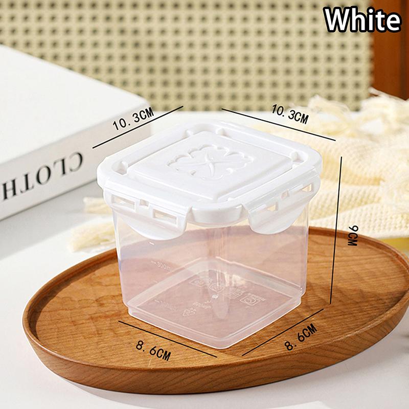 Reusable Dessert Box With Lid Transparent Square Cake Container Ice Cream Sealed Jar Refrigerator Fruit Vegetable Fresh Box
