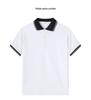 Blue Cotton Short-Sleeve Polo for Students