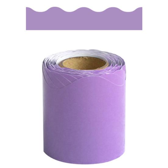 Bulletin Board Border Sticker Scalloped Border Trim for Classroom Office Decor Waterproof Decoration Tape Roll for Cork Board White