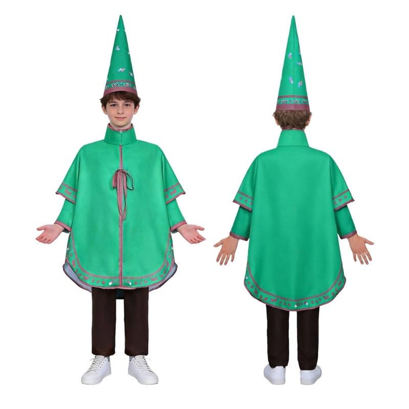 Multifunctional Role Play Outfit Includes Jacket Pants Cape Hat Roleplaying Clothes For Cosplay Event And Themed Parties