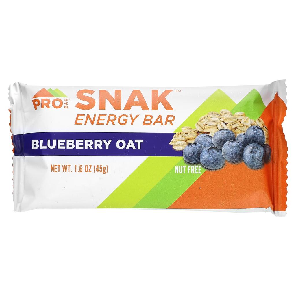 Snak™, Energy Bars, Blueberry Oat, 12 Bars, 45G (1.6Oz) Each