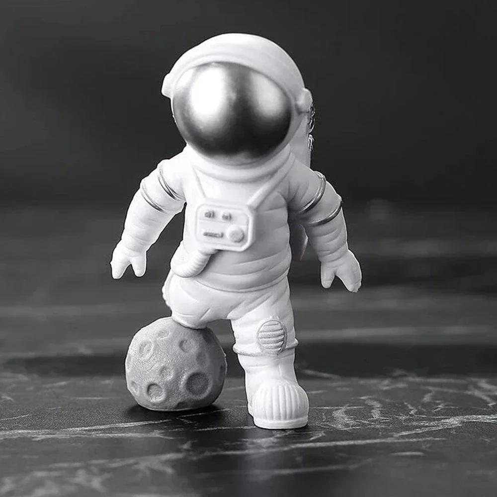 Ungiftig 3 Stück Astronautenfigur Statue Figur Raumfahrer Skulptur Lernspielzeug Schreibtisch Heimdekoration Astronautenmodell Für Kinder Geschenke
