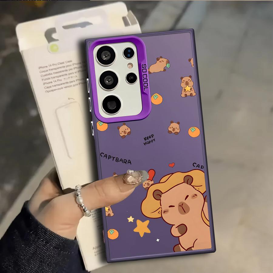 Cartoon Guinea Pig Case for Samsung Galaxy S25 S21 S25Edge S23 Note 20 Ultra S23 Ultra S22 S20 Plus S24 FE Phone Cover