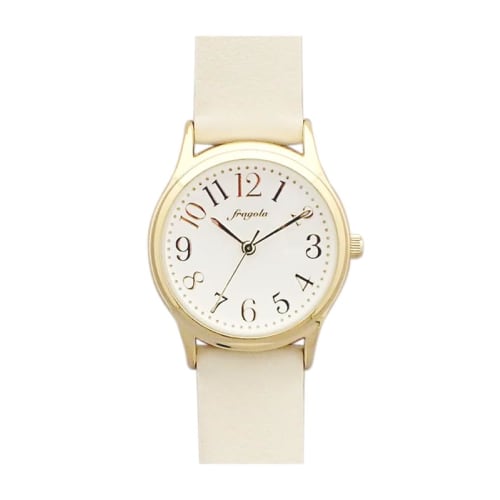 

Fragola Women s Round Strap Watch, E02218S-1 IV, Ivory