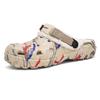 Herbst und Winter Herren Baumwoll-Schlupfschuhe mit Fleecefutter für draußen, Geschlossene warme Sandalenschuhe, Tägliche Schlupfschuhe