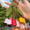 1pc Women's Key Ring, Keychain Sweet Creative Cute Colorful Flower Tulip Pendant, for Daily Wear Bags and Clothing Pendant Decor
