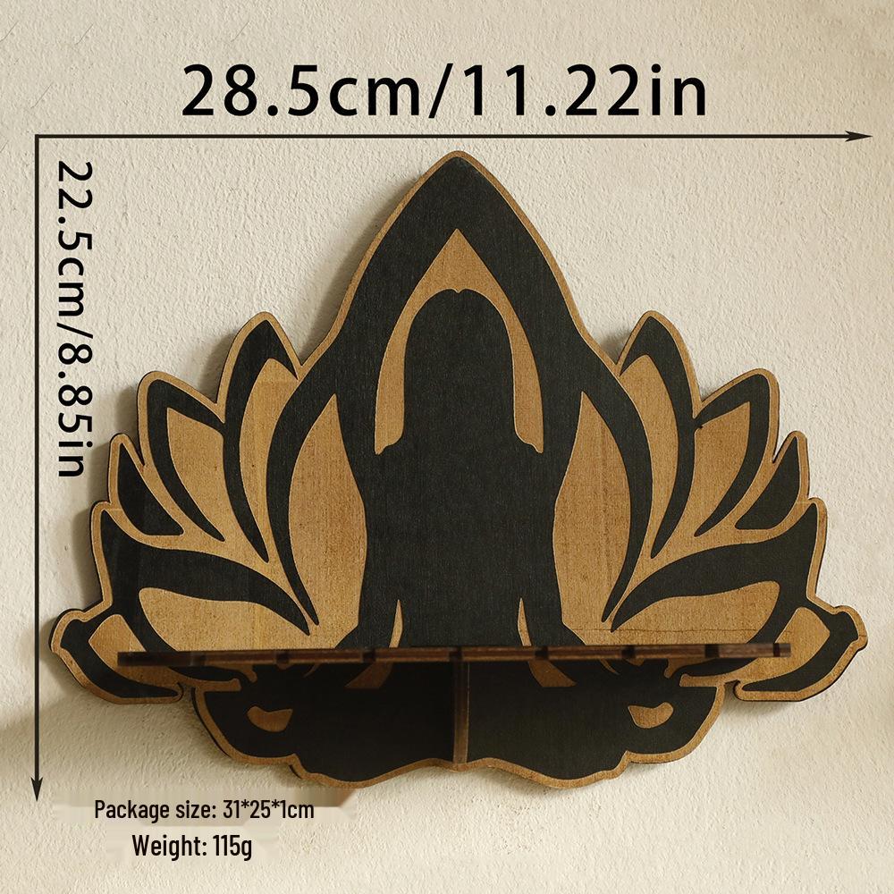 Hölzernes Schmetterling Kristall Aufbewahrungsregal - Einfache Wandornament Dekoration