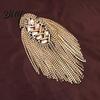 Fringe Shoulder Brooch 1/2Pcs Rhinestone Tassel Epaulet Men Women Uniforms
