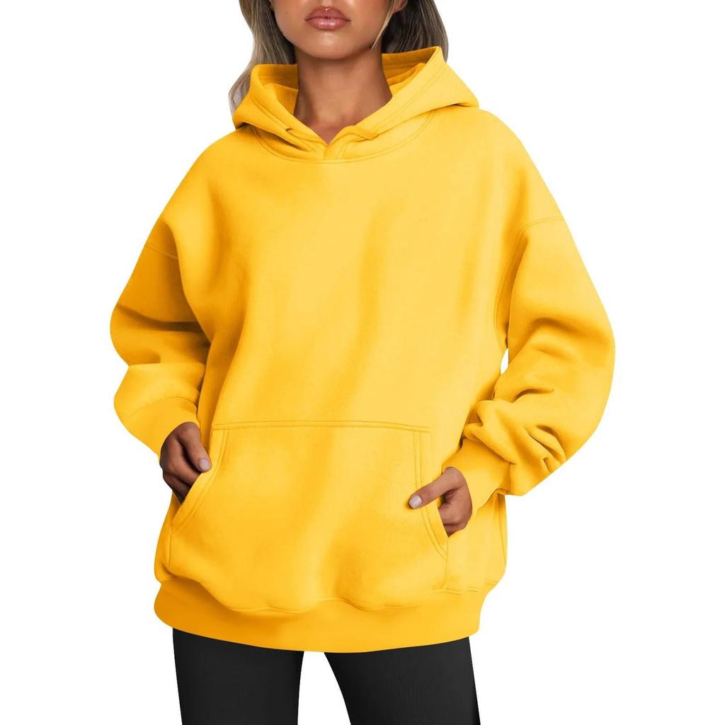 2024 Women's Spring/Autumn Hooded Sweatshirt with Pockets