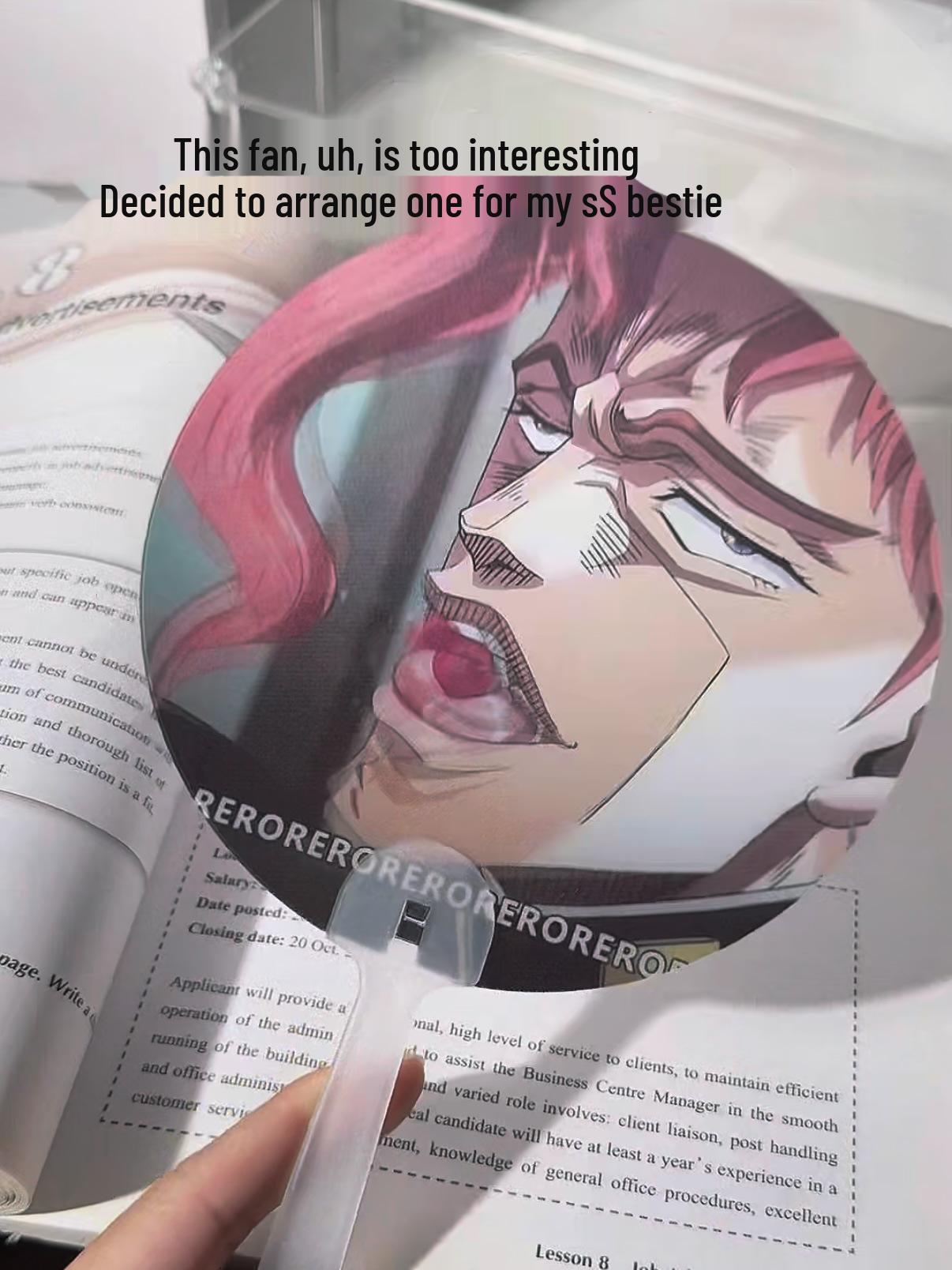 

JoJo s Bizarre Adventure Какеин Веер с вишнями - Портативный мерч Bulk Discounts Available