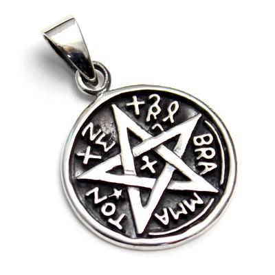 Pentagram Tetragrammaton Star Star Pendant Pendant Top Silver