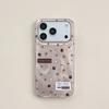 Korean Style Pink Brown Star iPhone 17 Pro Drop-Proof Protective Case, Compatible with iPhone 16PM/15/14/13.