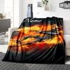 Custom Name "Nighttime Soldier Silhouette" Blanket for Couch & Bed, Plush Cozy Fuzzy Blanket Super Soft & Warm Blankets for Fall and Winter. 0908131